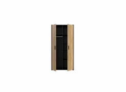 Kleerkast Mokkaro 95cm - decor - zwart & kastanje eik