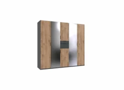 Kleerkast Moldau 225cm - decor - eik & grafiet