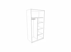 Kleerkast Mrk 80cm - decor - eik