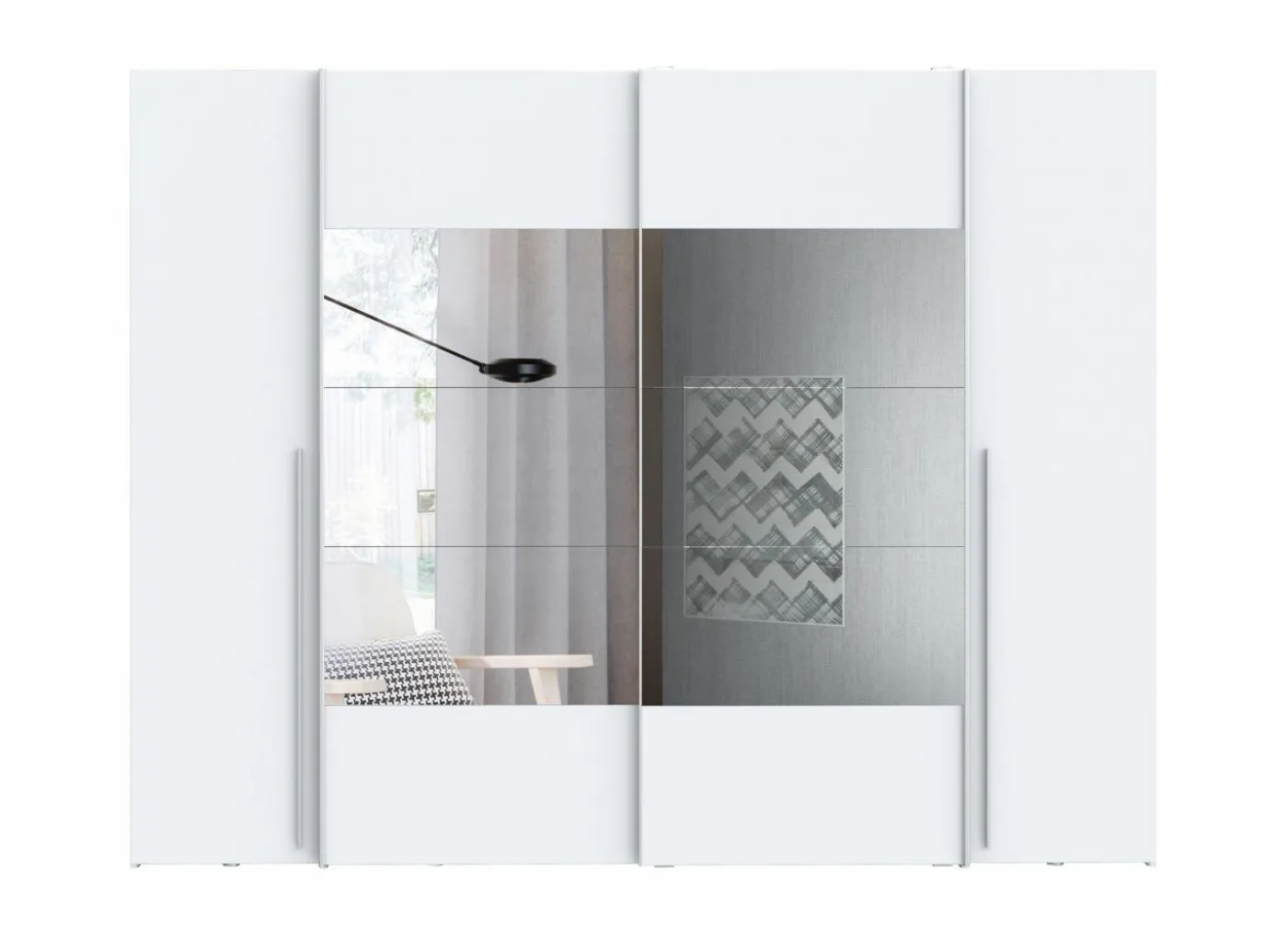 Kleerkast Narago 270cm - decor - wit