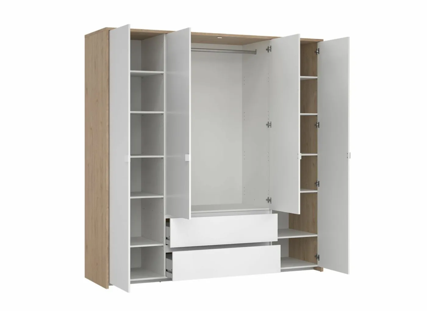 Kleerkast Next 197x58x202cm - decor - wit & jackson hickory
