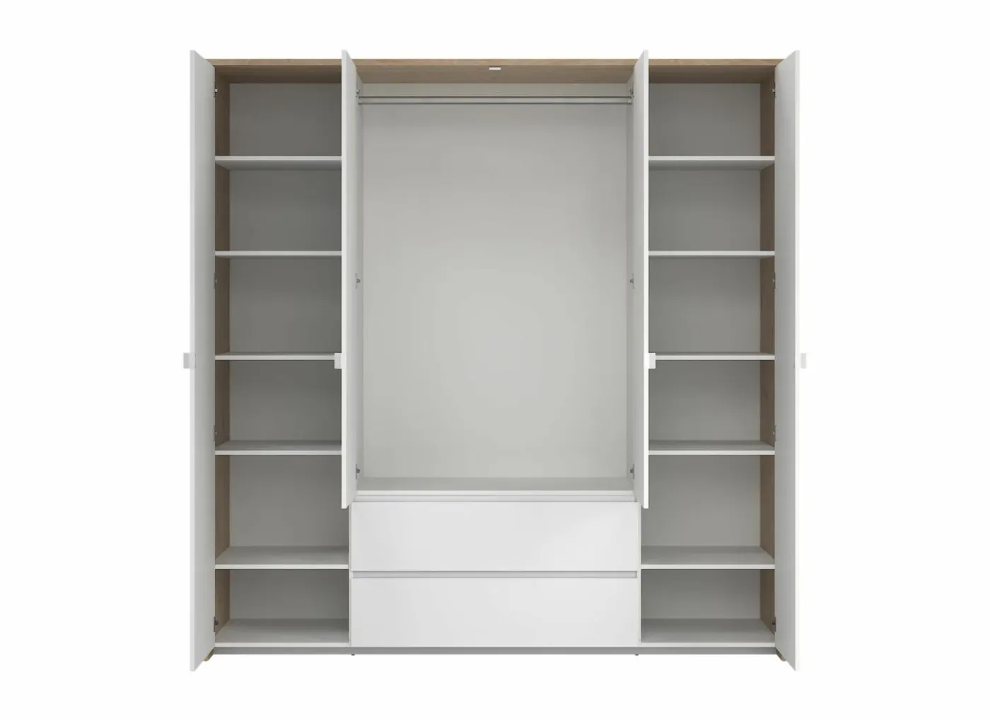 Kleerkast Next 197x58x202cm - decor - wit & jackson hickory
