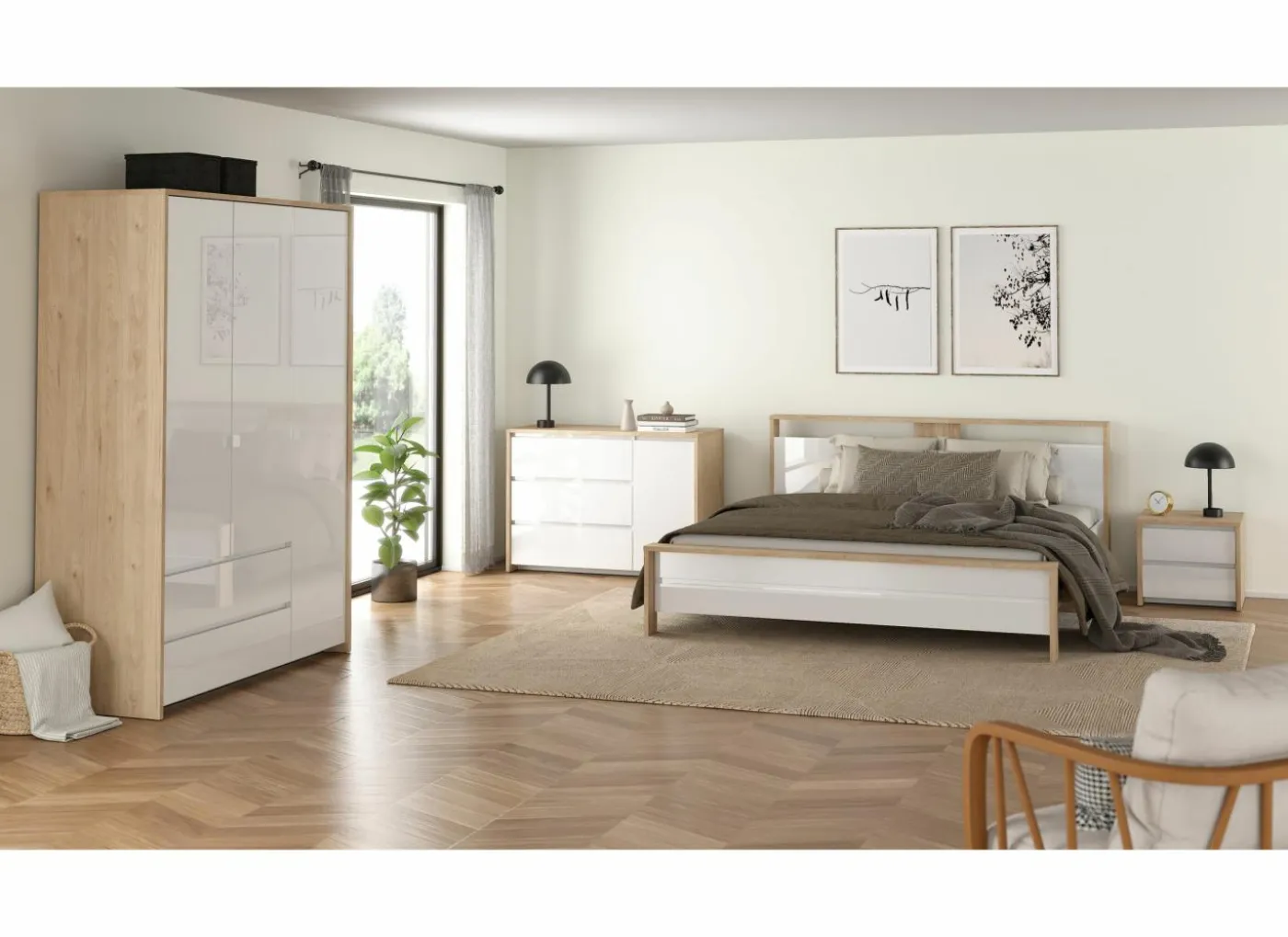 Kleerkast Next 149x58xH202cm - decor - wit & jackson hickory