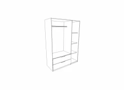Kleerkast Orleans 145cm  decor - eik