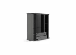 Kleerkast Paris 181cm - decor - mat grijs