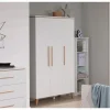 Kleerkast Vito Mira 131cm - melamine - wit/eik