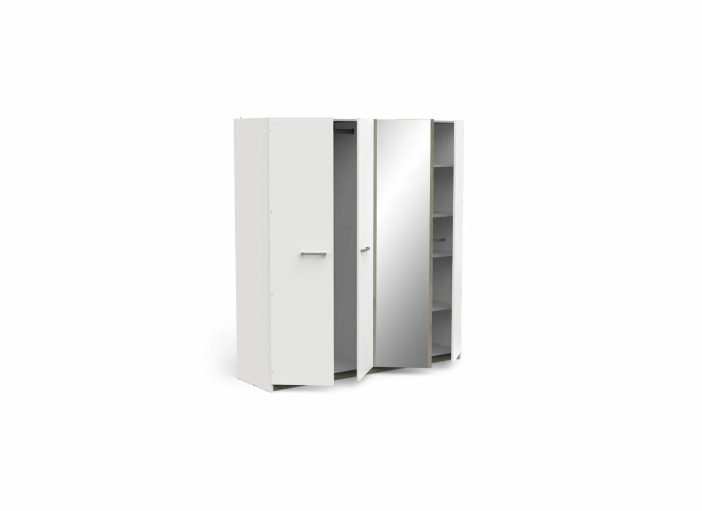 Kleerkast Watson 178cm - decor - kronberg eik & wit