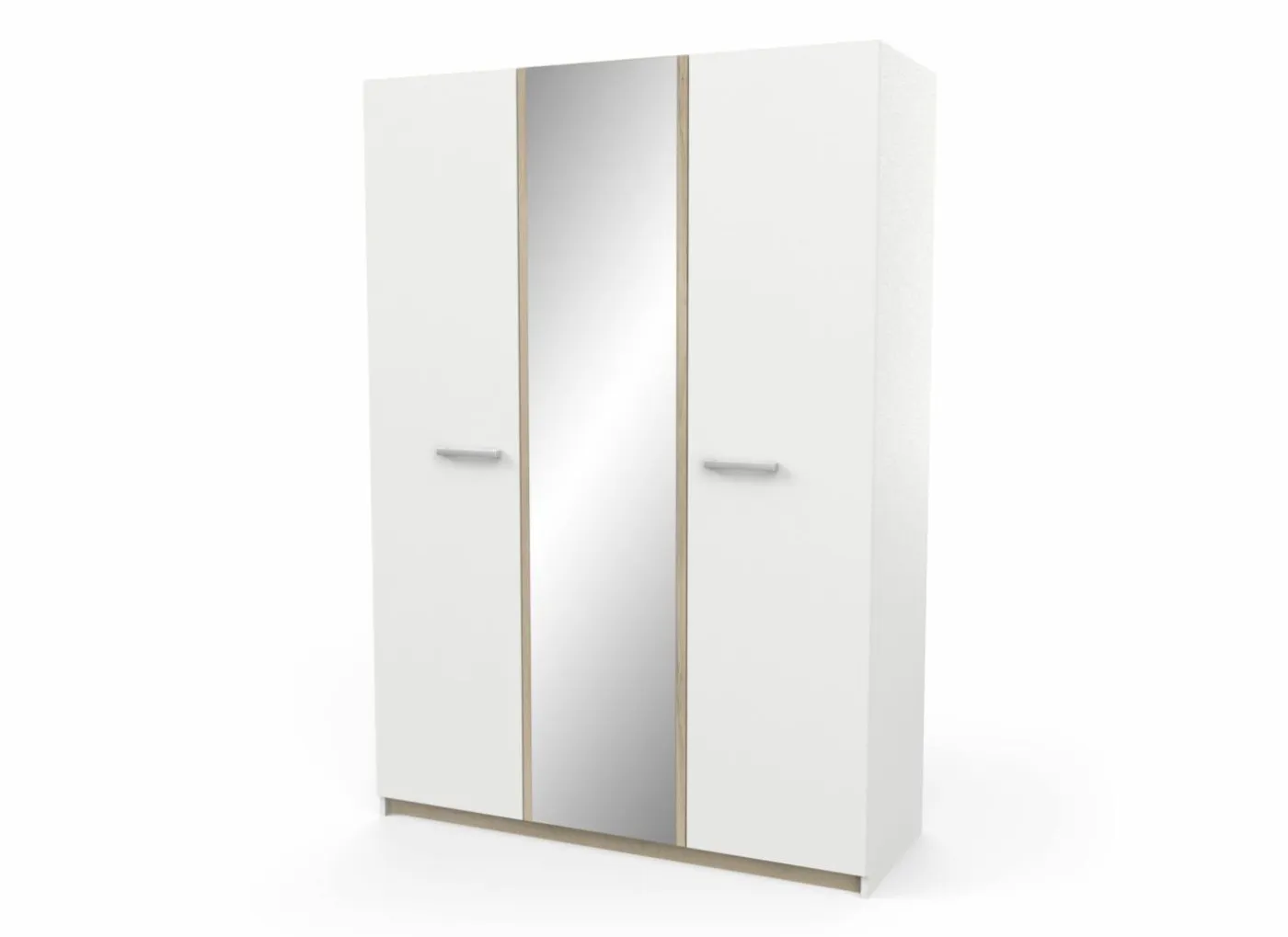 Kleerkast Watson 134cm - decor - kronberg eik & wit