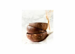 Kom Cocosbowl Ø14cm - kokos - wit & zwart
