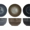 Kom Samos Ø14cm - keramiek - blauw & bruin