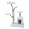 Krabpaal Alaska 80x50x150cm - hout  & sisal - wit