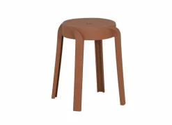 Kruk June 43,5x44,5x55,5cm - polyethyleen - terracotta