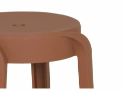 Kruk June 43,5x44,5x55,5cm - polyethyleen - terracotta