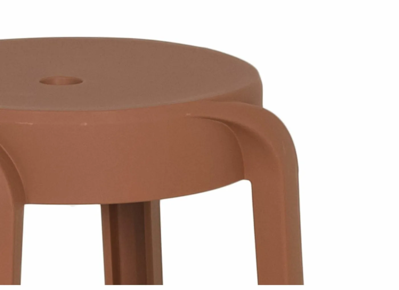 Kruk June 43,5x44,5x55,5cm - polyethyleen - terracotta