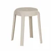 Kruk June 43,5x44,5x55,5cm - polyethyleen - beige