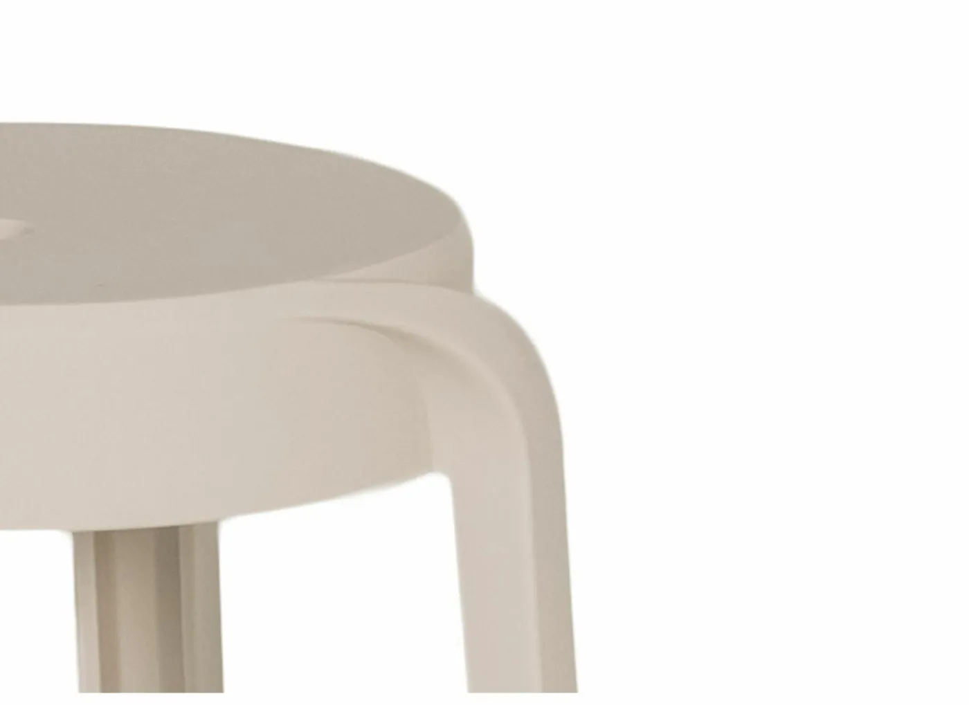 Kruk June 43,5x44,5x55,5cm - polyethyleen - beige