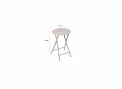Krukje plooibaar Ø30xH45cm - metaal & PVC - beige
