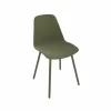 Kuipstoel Claudio 44x53,5x80,5cm - staal/polypropyleen - mosgroen/grijs