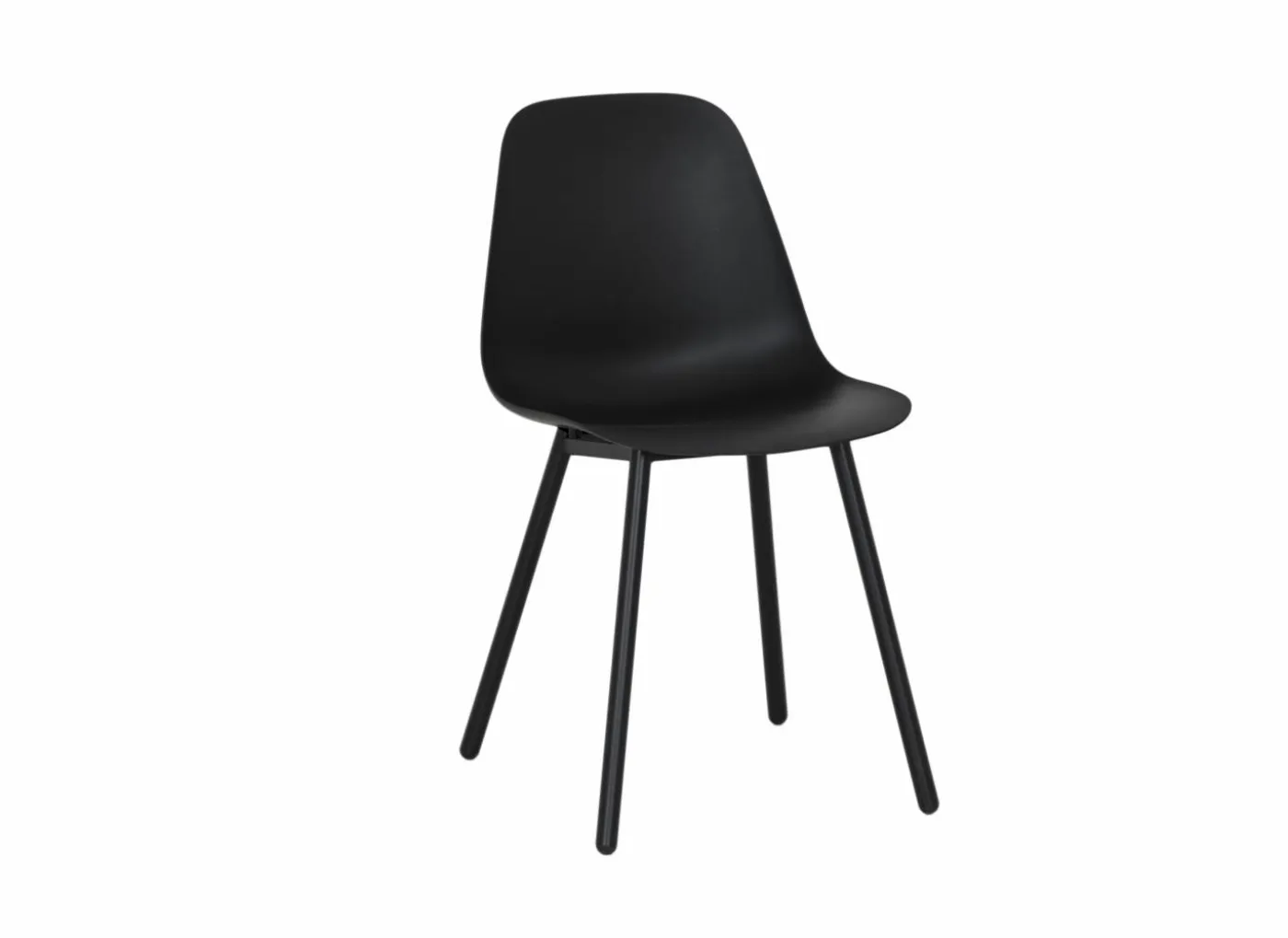 Kuipstoel Claudio 44x53,5x80,5cm - staal/polypropyleen - zwart