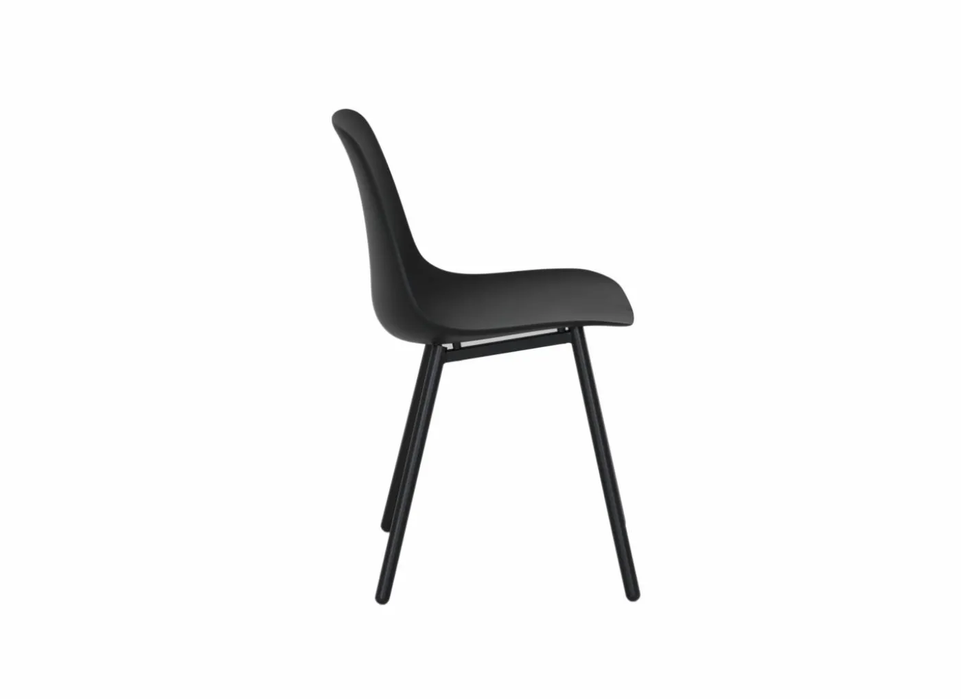 Kuipstoel Claudio 44x53,5x80,5cm - staal/polypropyleen - zwart
