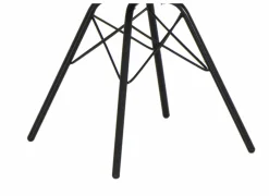 Kuipstoel Gigi 49x55x82cm - lederlook - zwart