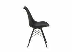 Kuipstoel Gigi 49x55x82cm - lederlook - zwart