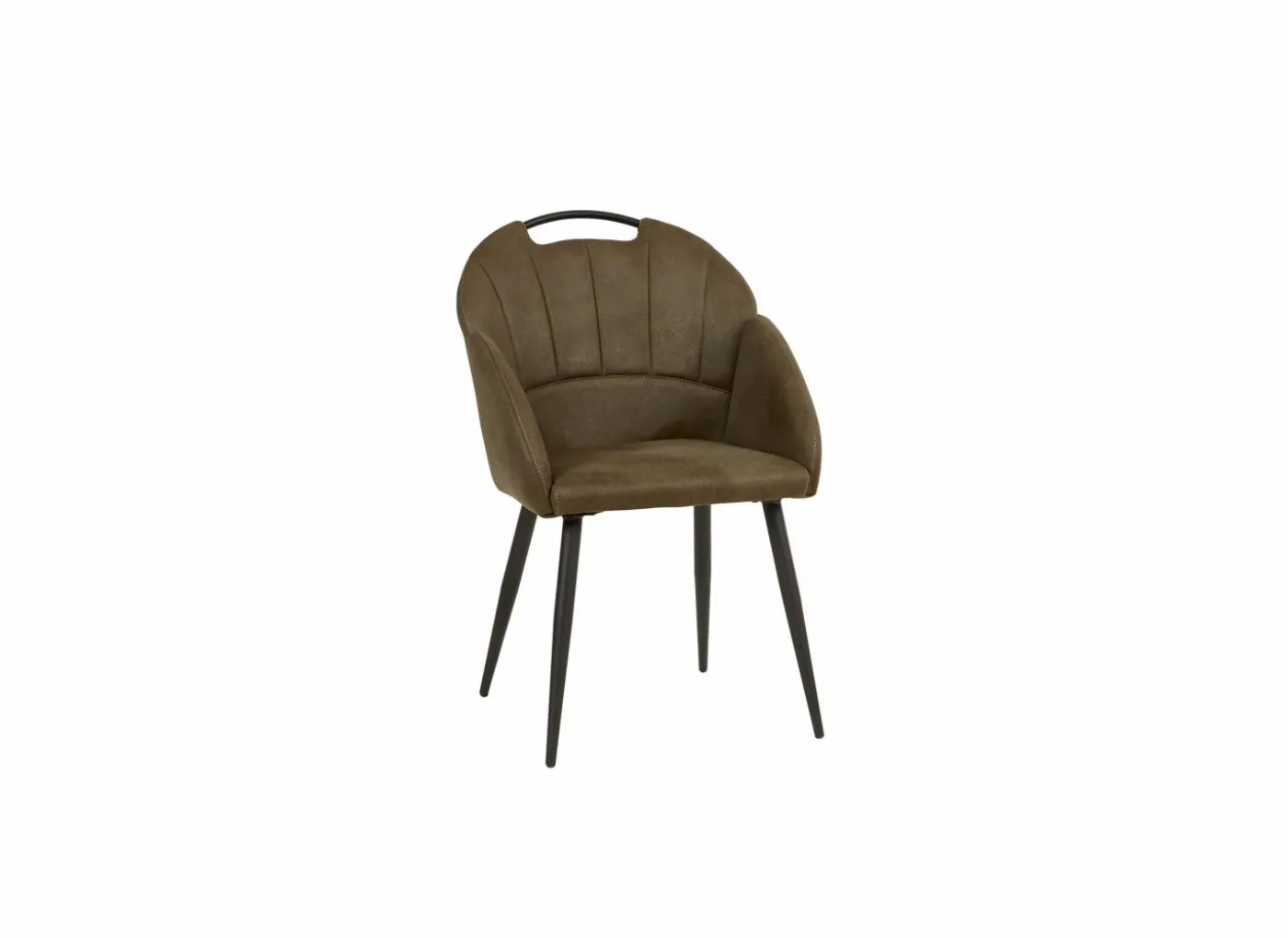 Kuipstoel ST2005 55x60x87,5cm - stof - mosgroen