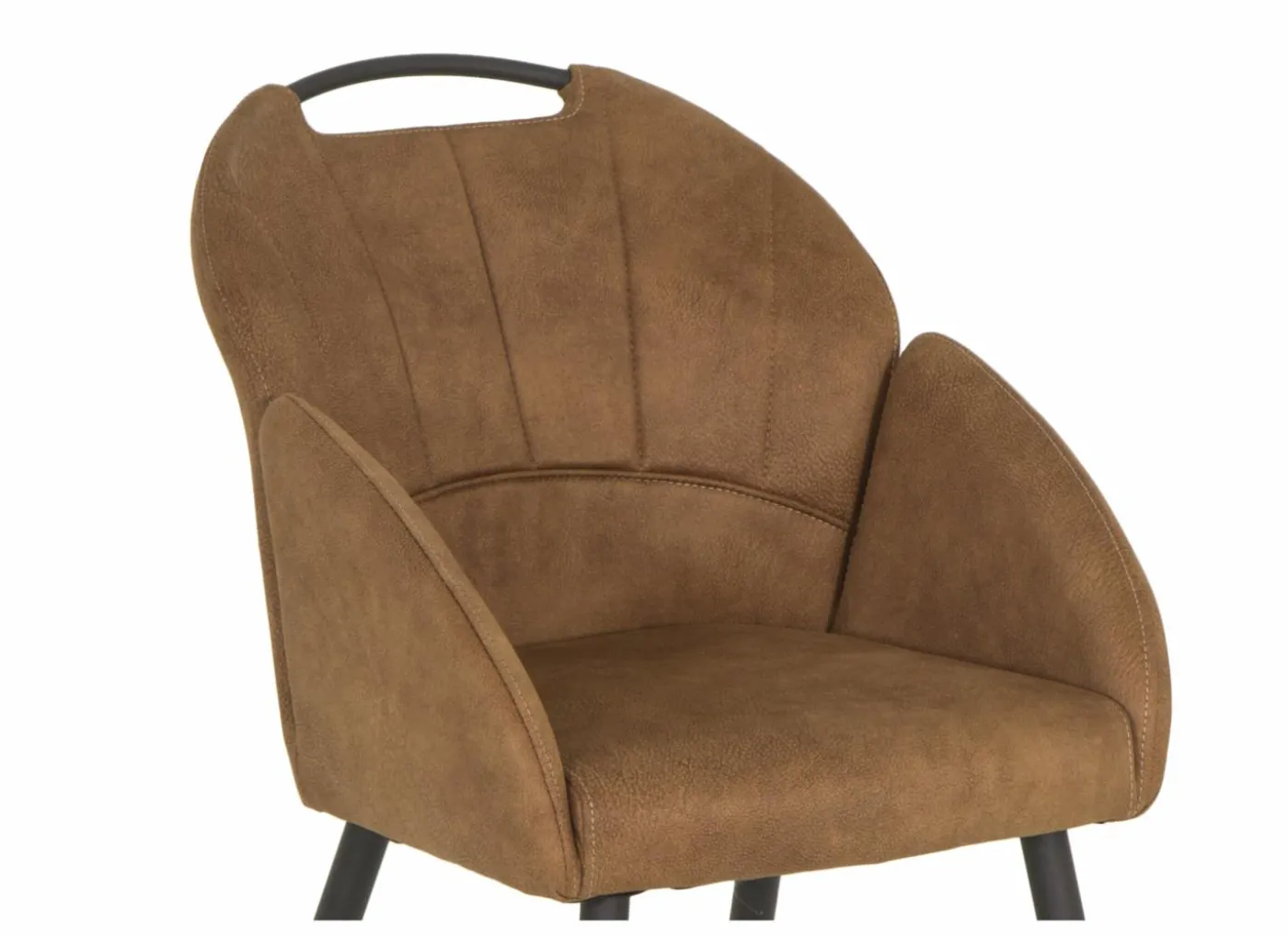 Kuipstoel ST2005 55x60x87,5cm - stof - cognac