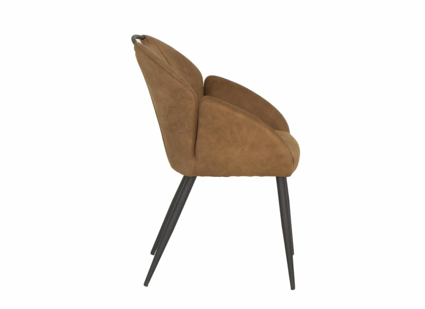 Kuipstoel ST2005 55x60x87,5cm - stof - cognac