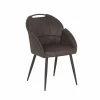 Kuipstoel ST2005  55x60x87,5cm - stof - antraciet