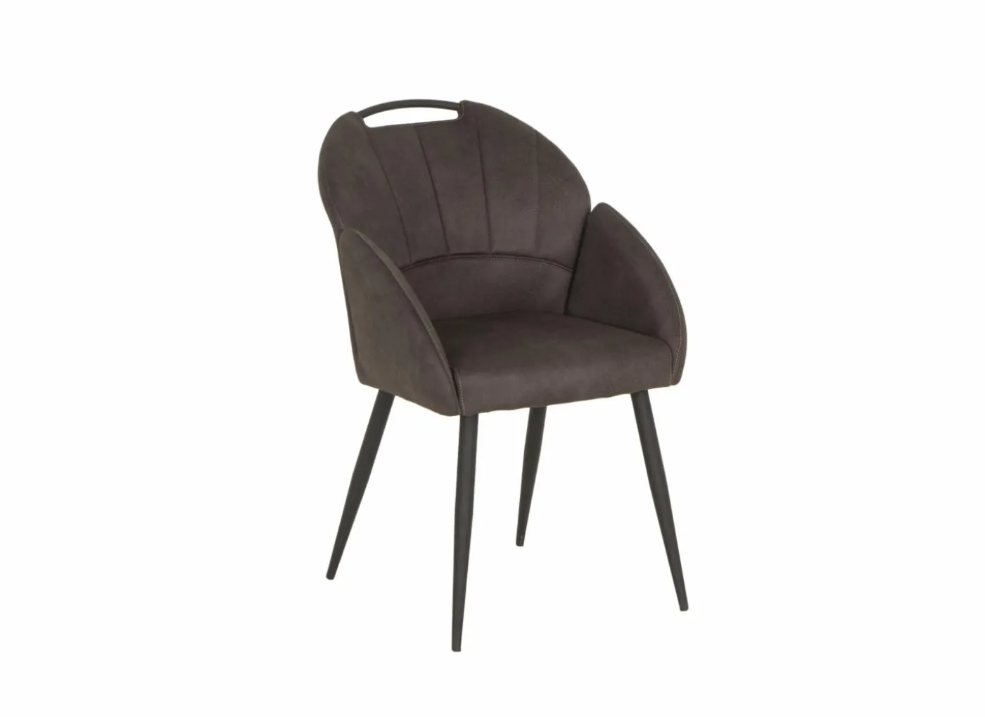 Kuipstoel ST2005 55x60x87,5cm - stof - antraciet