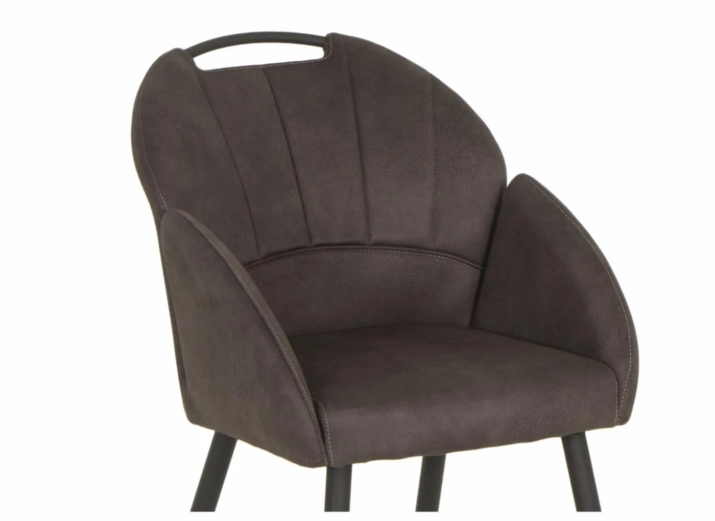 Kuipstoel ST2005 55x60x87,5cm - stof - antraciet