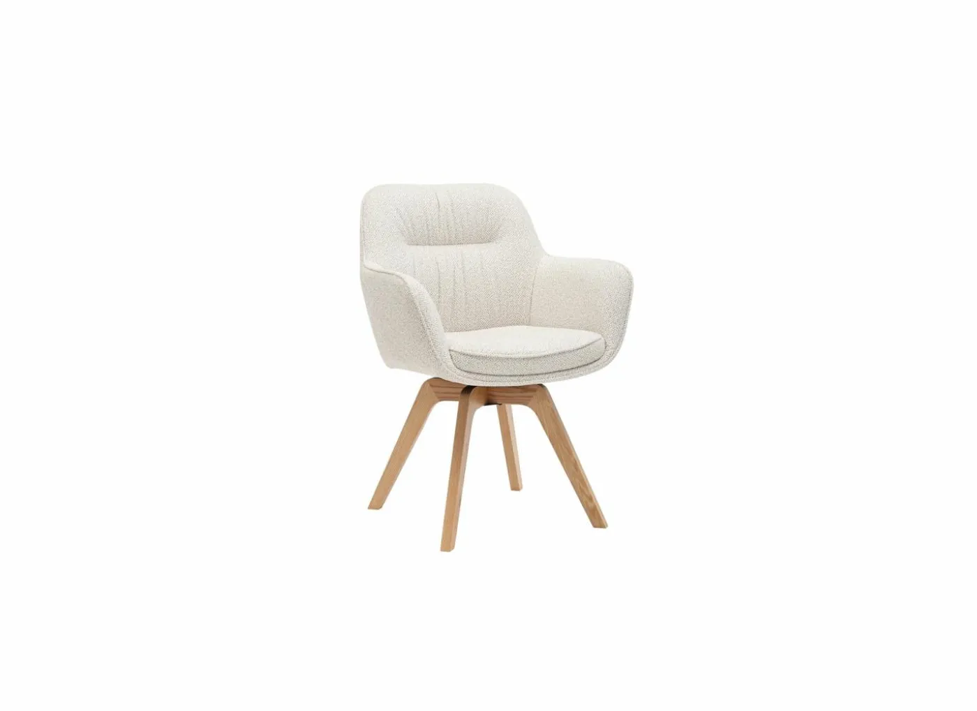 Kuipstoel Tristan 63x62,5x86,5cm - polyestervezel - beige