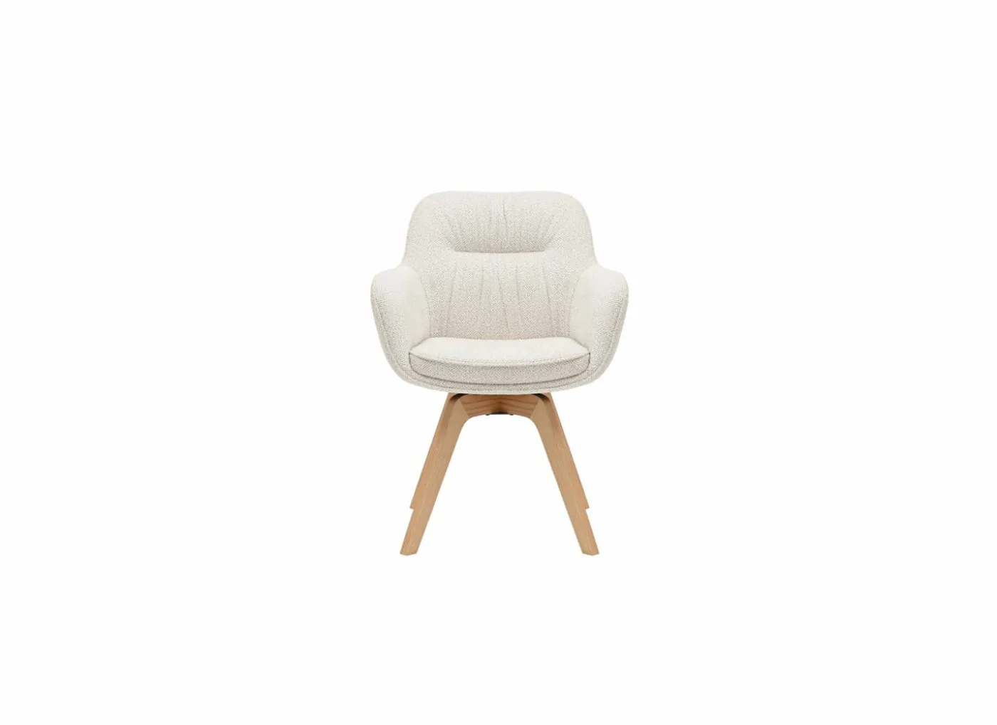 Kuipstoel Tristan 63x62,5x86,5cm - polyestervezel - beige
