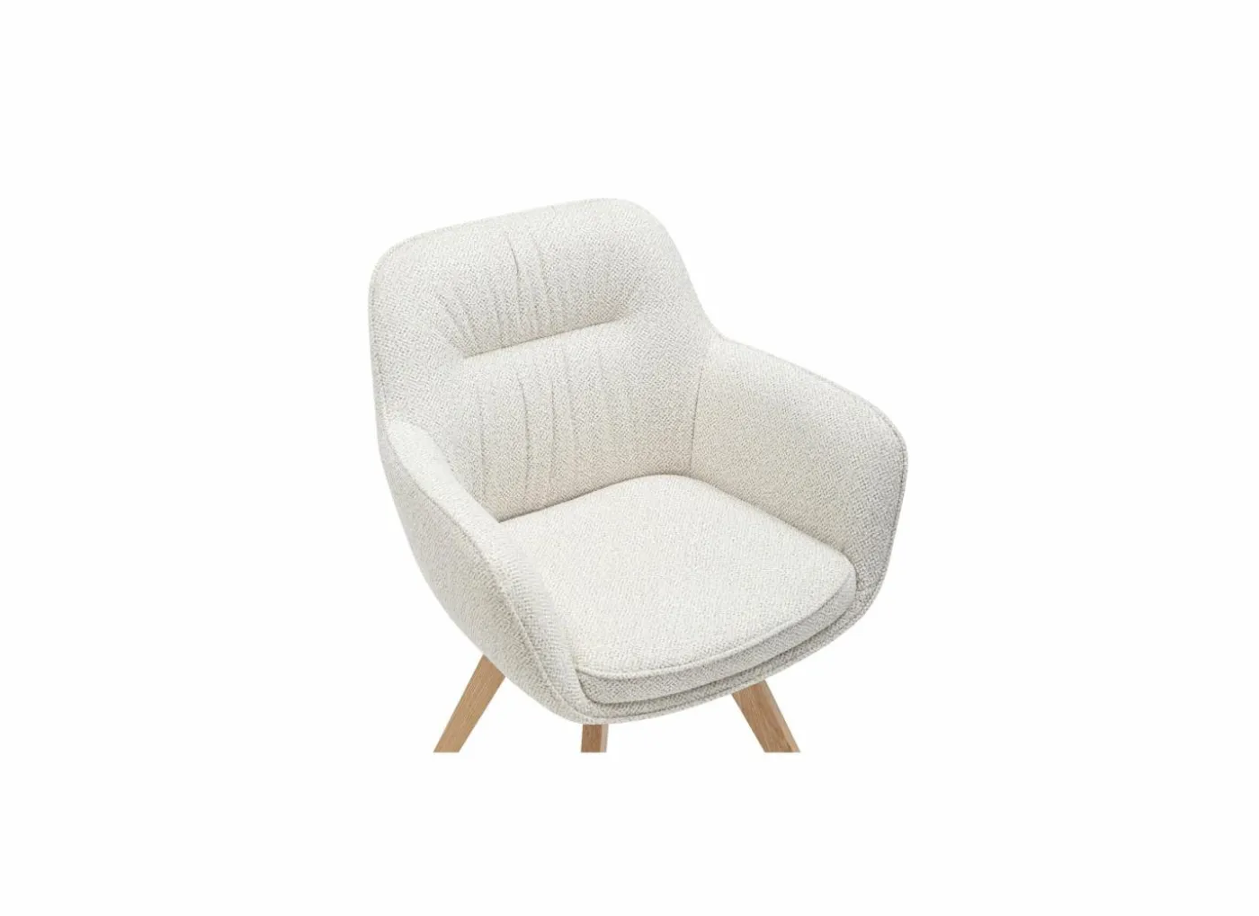 Kuipstoel Tristan 63x62,5x86,5cm - polyestervezel - beige