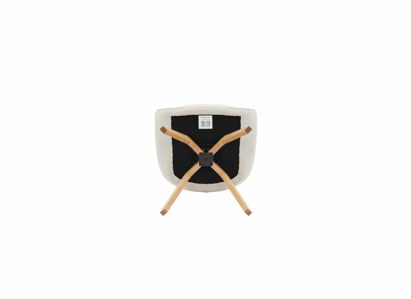 Kuipstoel Tristan 63x62,5x86,5cm - polyestervezel - beige