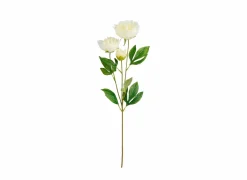 Kunstbloem Pioen H67cm - kunststof - crème