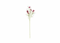 Kunstbloem Ranunculus H74cm - kunststof - donkerrood