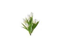 Kunstbloem Tulp H31cm - kunststof - wit