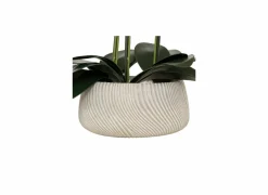 Kunstplant Orchidee H60cm - kunststof/keramiek - oranje