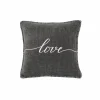 Kussen Damian Love 45x45cm - stof - donker grijs