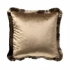Kussen Jeanette 45x45cm - stof - bruin