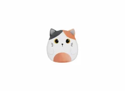 Kussen Kat 33x30cm - stof - wit