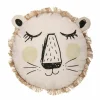 Kussen Leeuw 44x44cm - katoen - beige wit