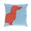 Kussen Outdoor Teckel 49x49cm - stof - multicolor