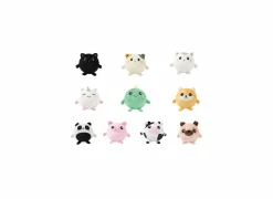 Kussen Squishy Pandastic Ø13cm - stof - zwart/wit