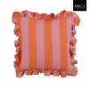 Kussen 45x45cm - katoen - roze & rood