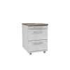 Ladeblok Duro 42x53x61cm - meubelplaat - pine white & antique oak met slot