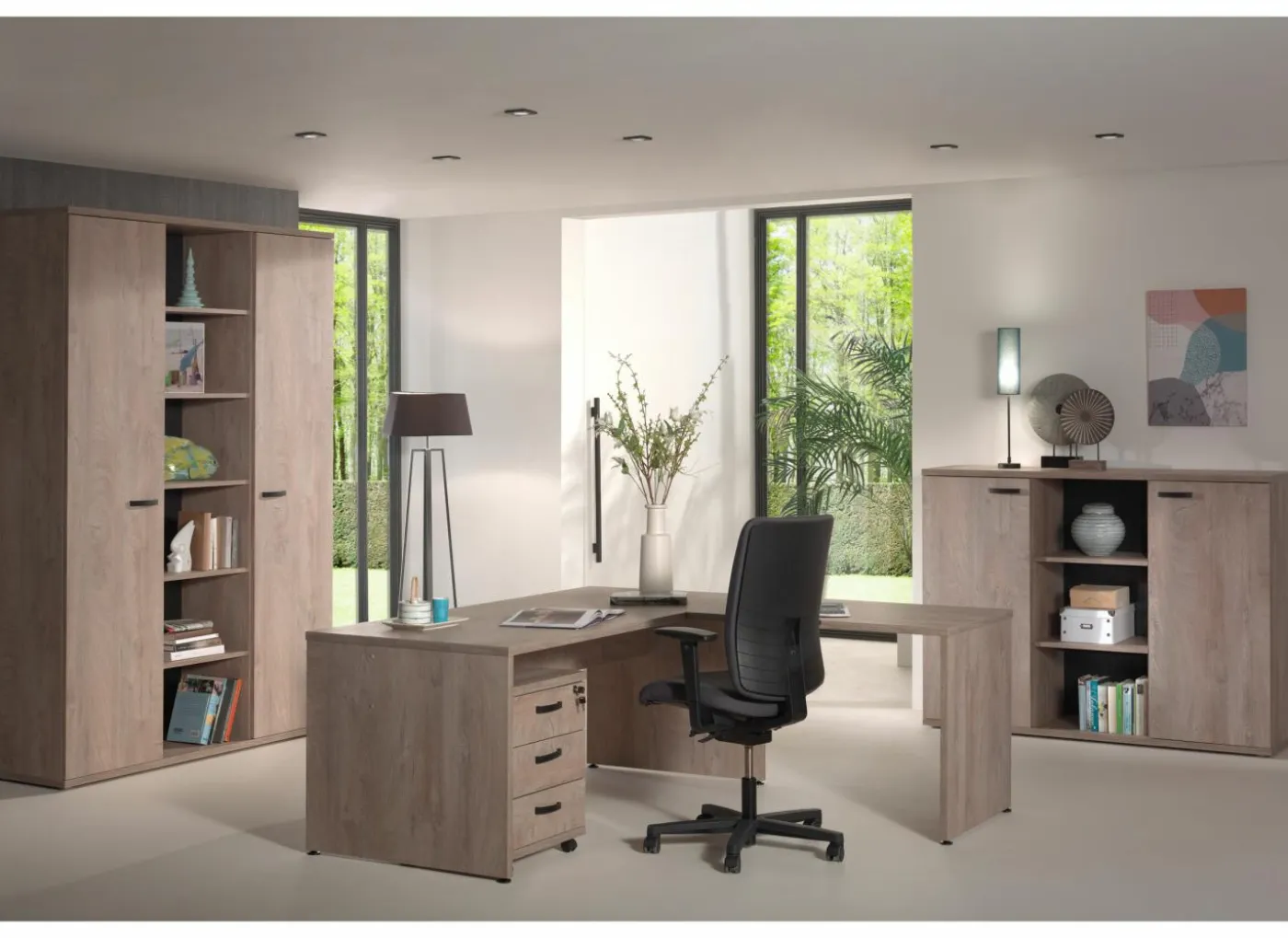 Ladeblok Rio 2 48x48x59cm - melamine - humus eik