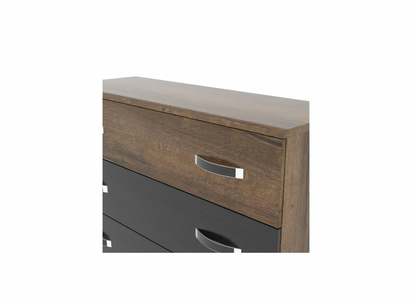 Ladekast Dolce 120x41x82cm - decor - mud oak & black oak